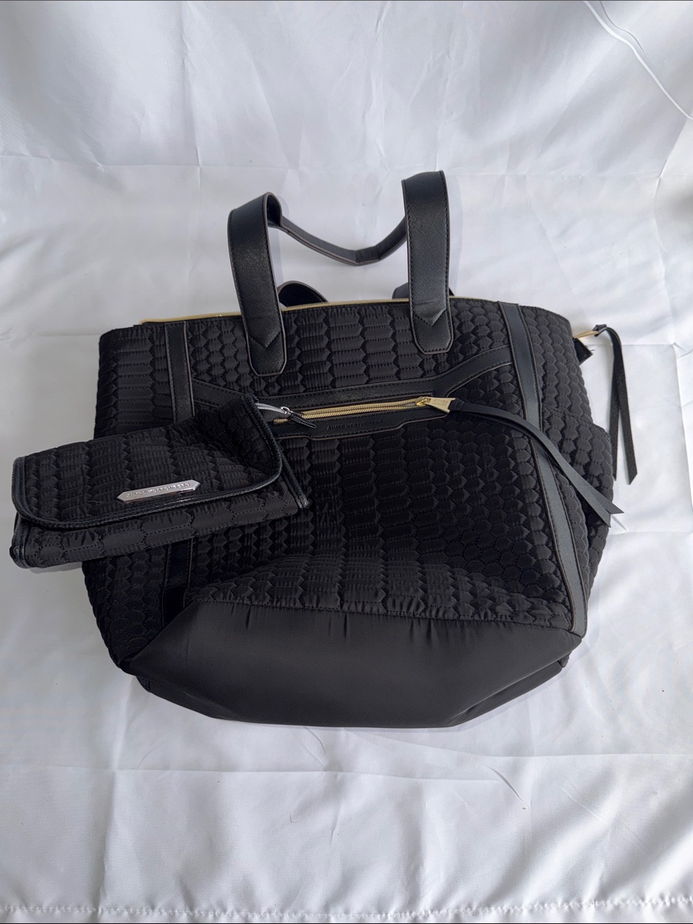 Aimee Kestenberg Black Quilted Tote with Wallet